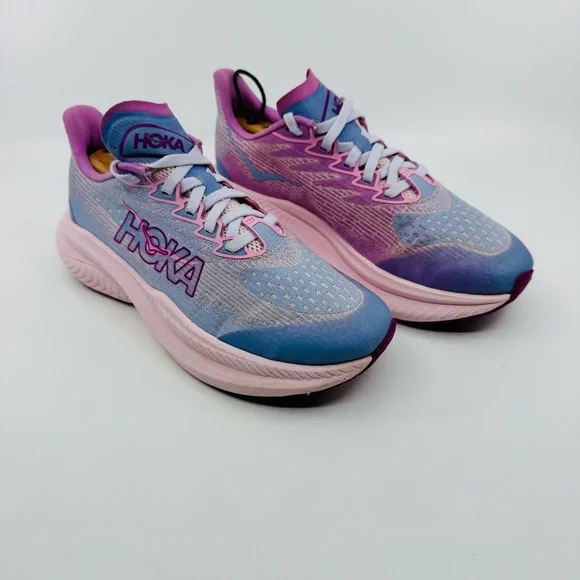 HOKA Mach 6 Youth Running Sneakers Color Grape Agate/Lupine SZ 3.5 Youth - Picture 1 of 9